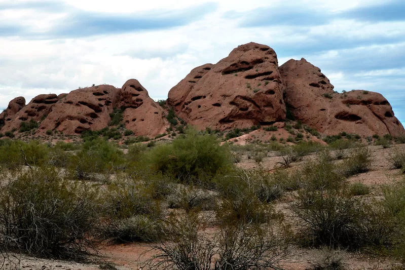 Papago Park mountains in Phoenix, Arizona.

