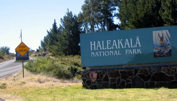 Entrance to Haleakala National Park Entrance to Haleakala National Park.