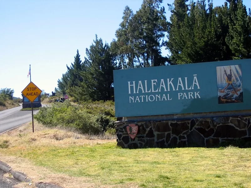 Entrance to Haleakala National Park Entrance to Haleakala National Park.