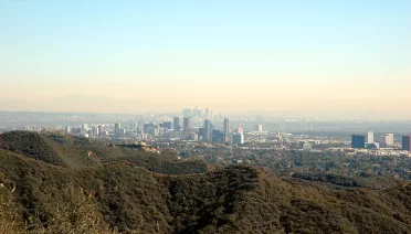 City of Quartz Los Angeles from the top of Temescal Canyon trail.