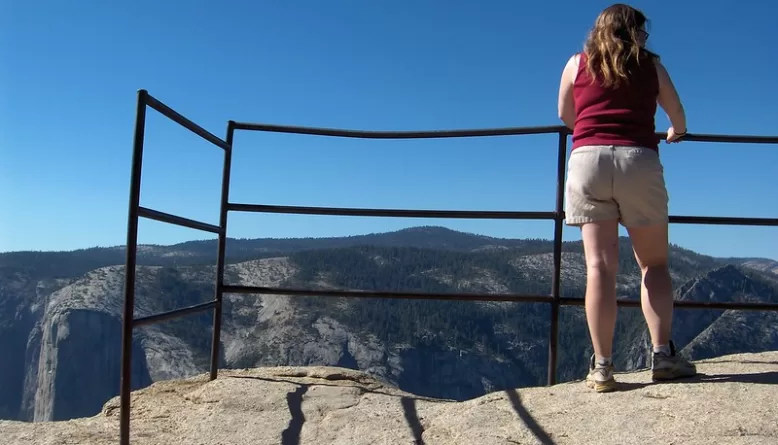 Taft Point This tiny metal fence is all that's between you and 3500 feet of oblivion. (You get a better sense of just how much oblivion that is here.)