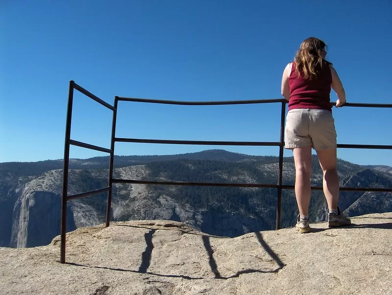 Taft Point
This tiny metal fence is all that's between you and 3500 feet of oblivion. (You get a better sense of just how much oblivion that is here.)

