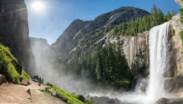 Vernal Fall from Mist Trail, Yosemite, CA